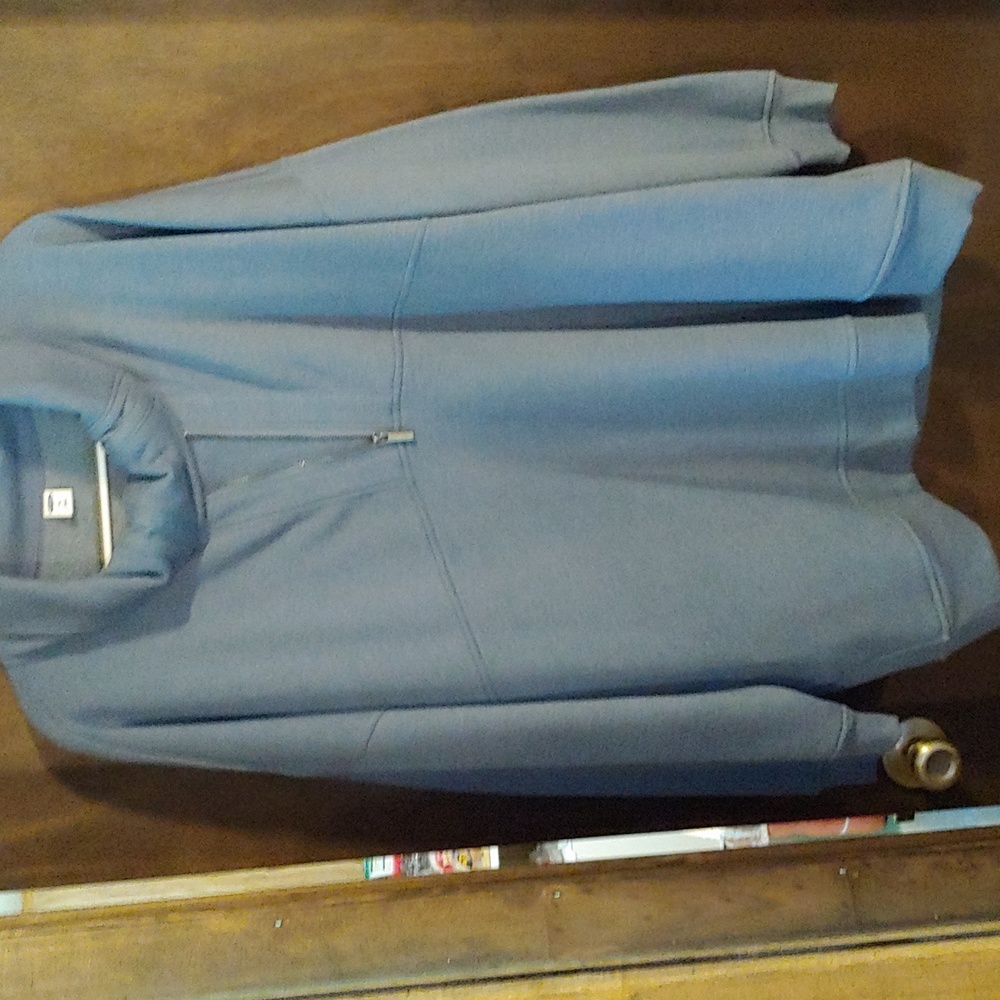 Blue gray fleece lined pullover jacket size 2XL. Old Navy.